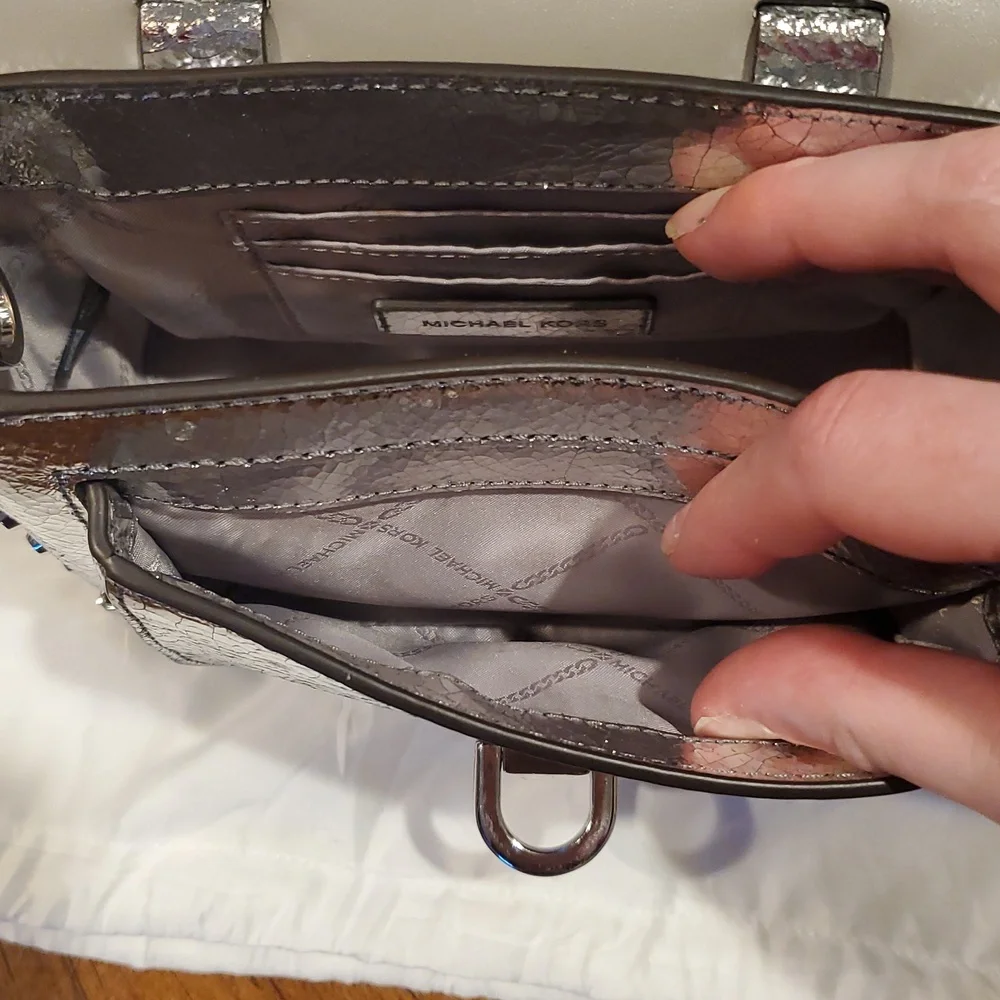 Michael Kors Small Manhattan Bag Crackled Leather